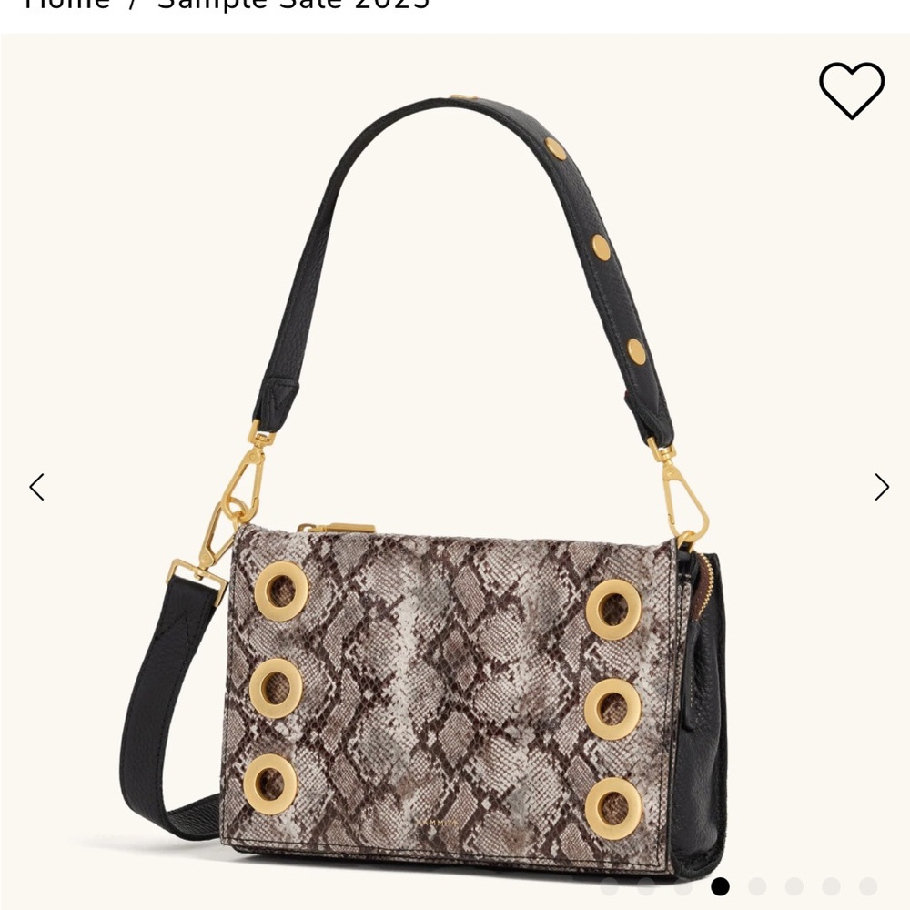 Hammitt Black and Gold Snakeskin Crossbody Bag - Picture 2 of 16